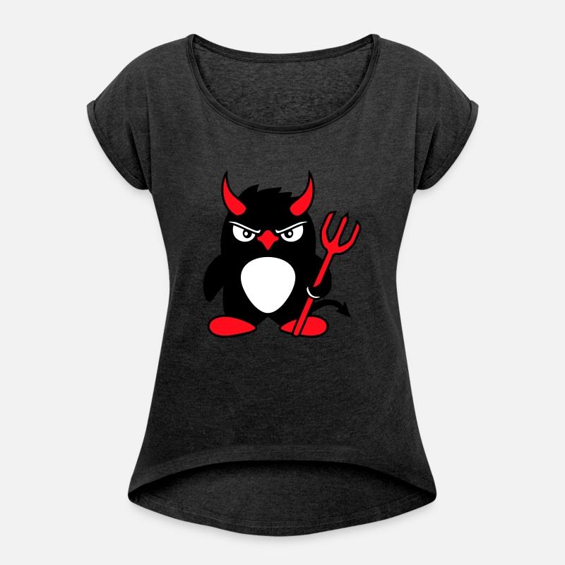 Penguin Devil Horns Trident Hell Evil Cool Satan