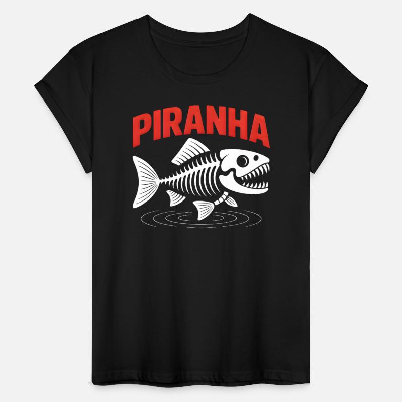 Piranha Skeleton Logo – Bold Predator Style