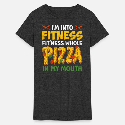 Pizza Fan I'm Into Fitness Whole Pizza in Mouth