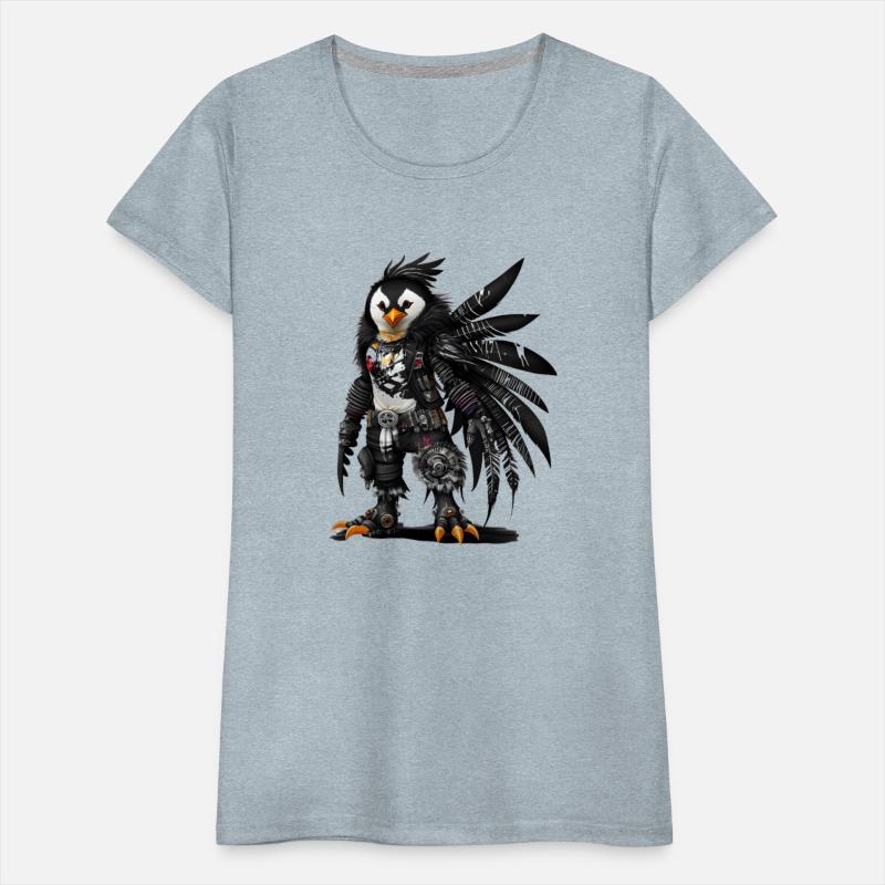 Punkrock Penguin with large feathers