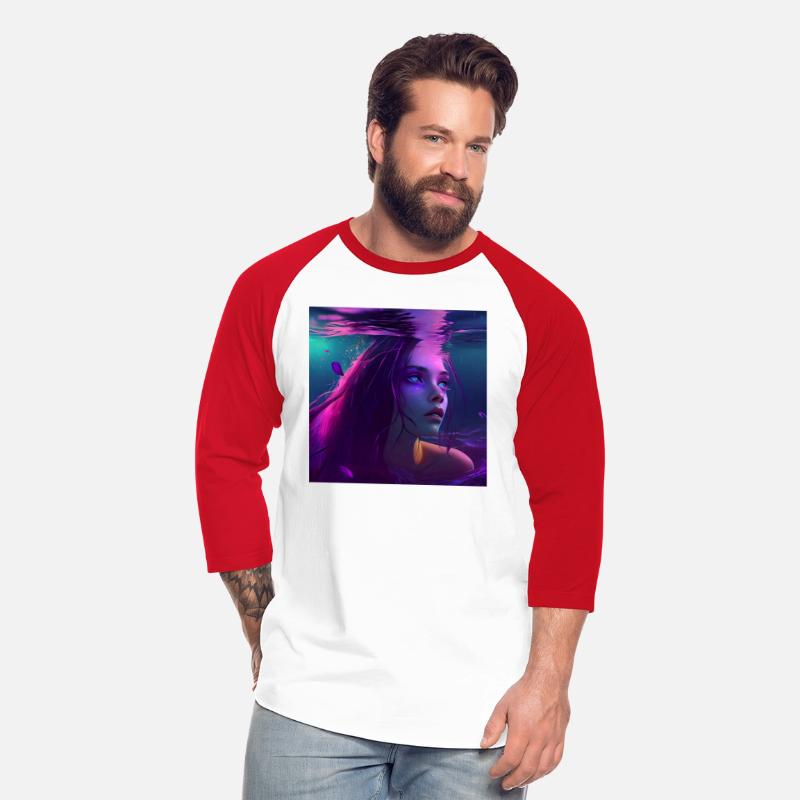 purple mermaid underwater