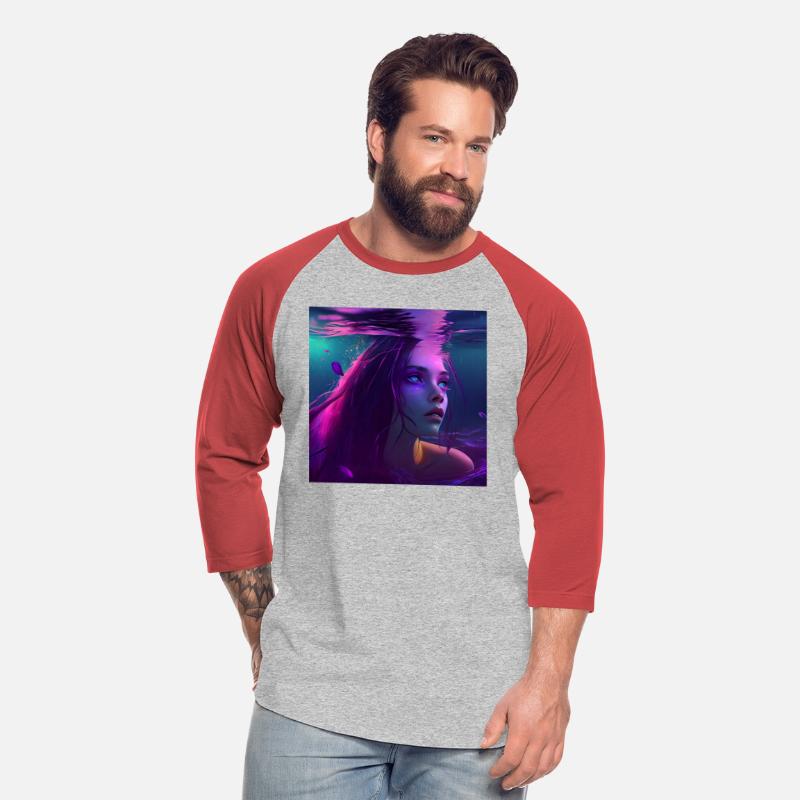 purple mermaid underwater