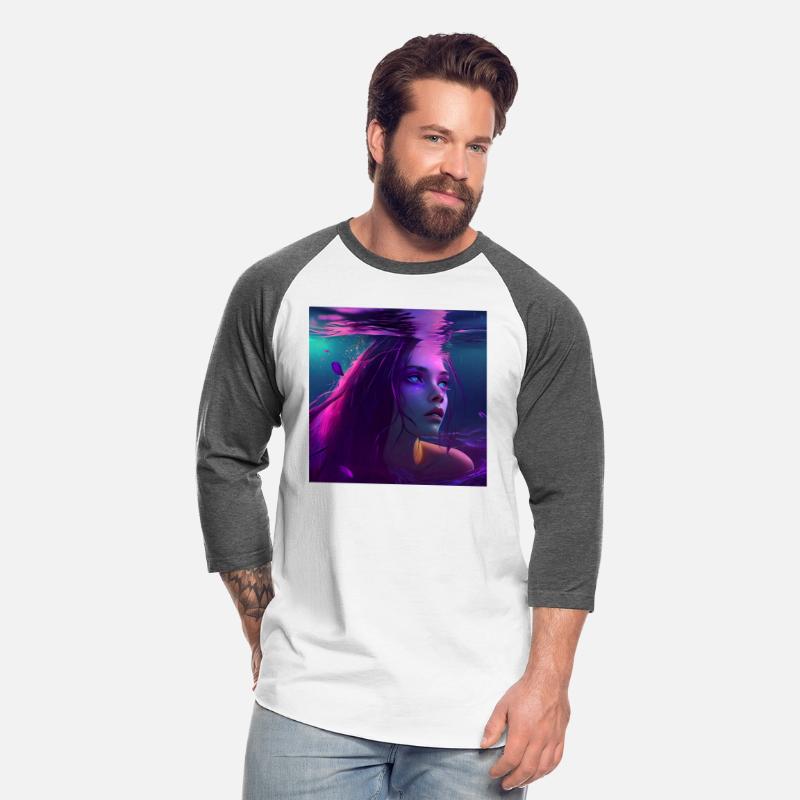 purple mermaid underwater