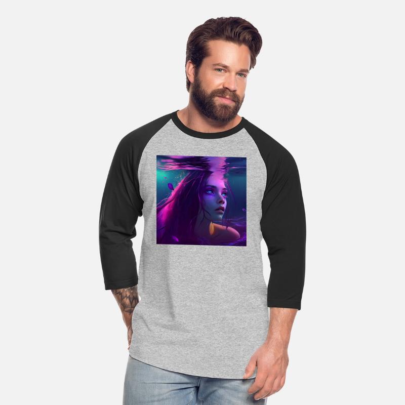 purple mermaid underwater