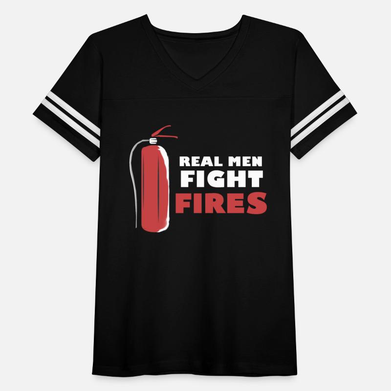 Real Men Fight Fires Funny Rescuers Fire Truck Lov