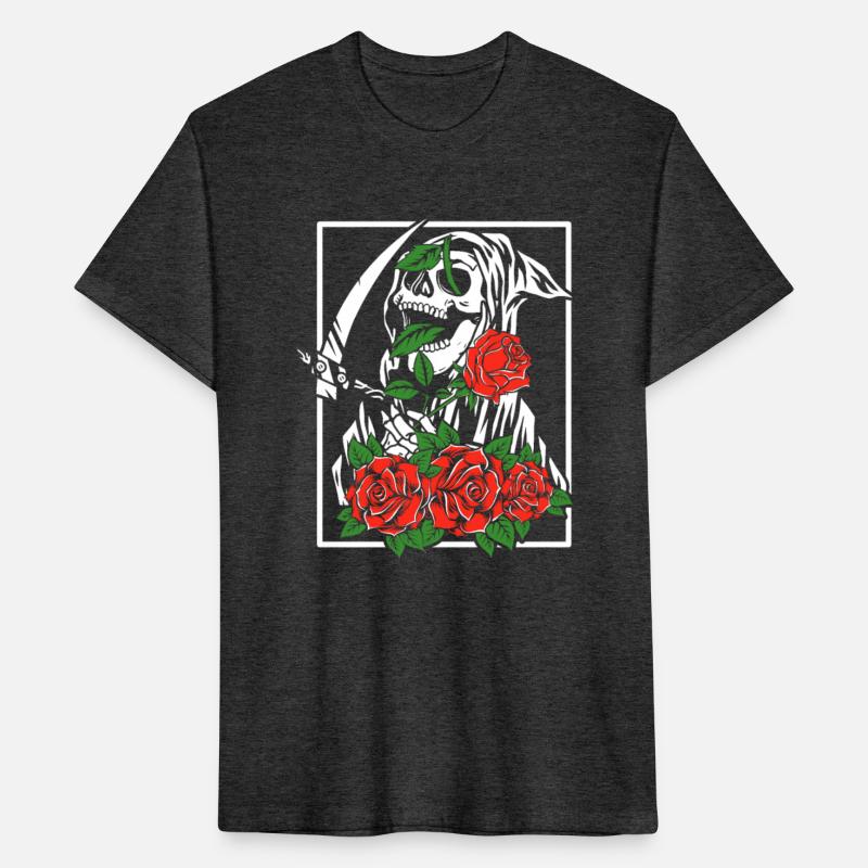 Reaper with roses | skull flowers