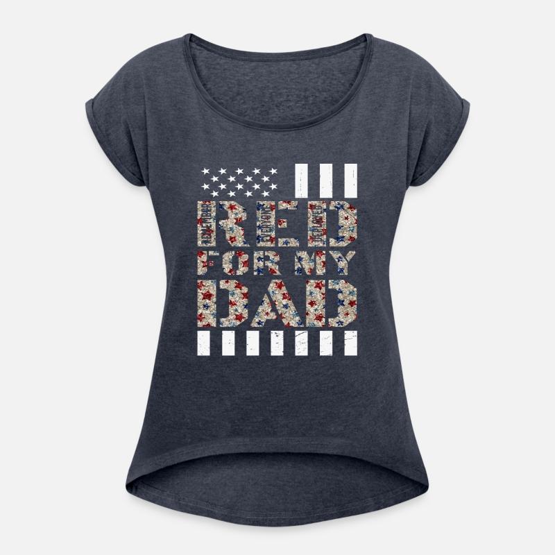Red For My Dad America Flag
