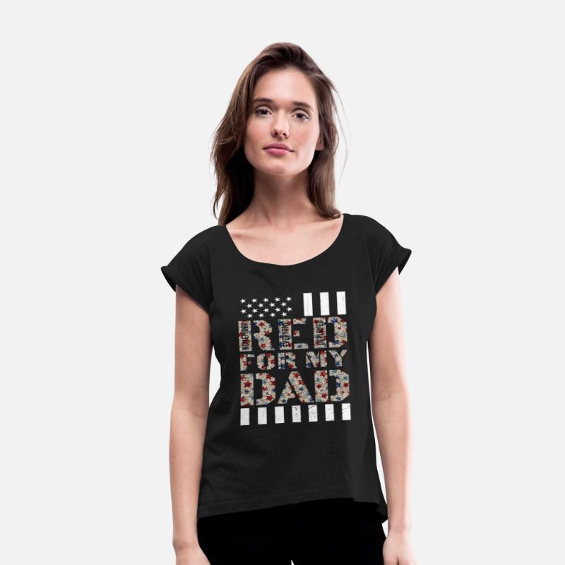 Red For My Dad America Flag