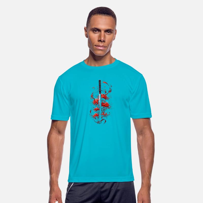 Red Spider Lily with anime samurai Katana sword