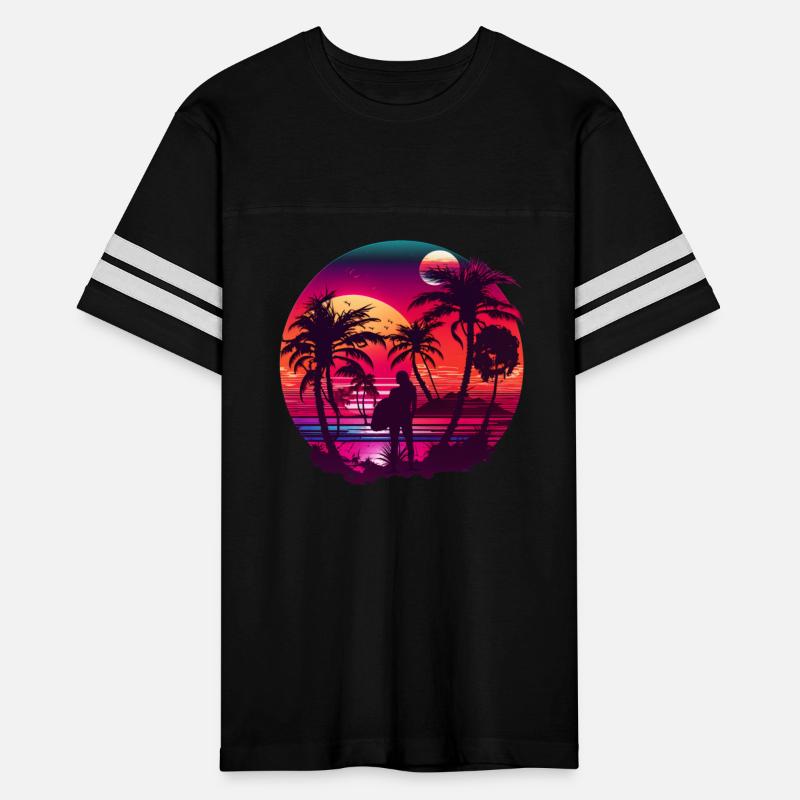 Retro palm trees sun vacation summer