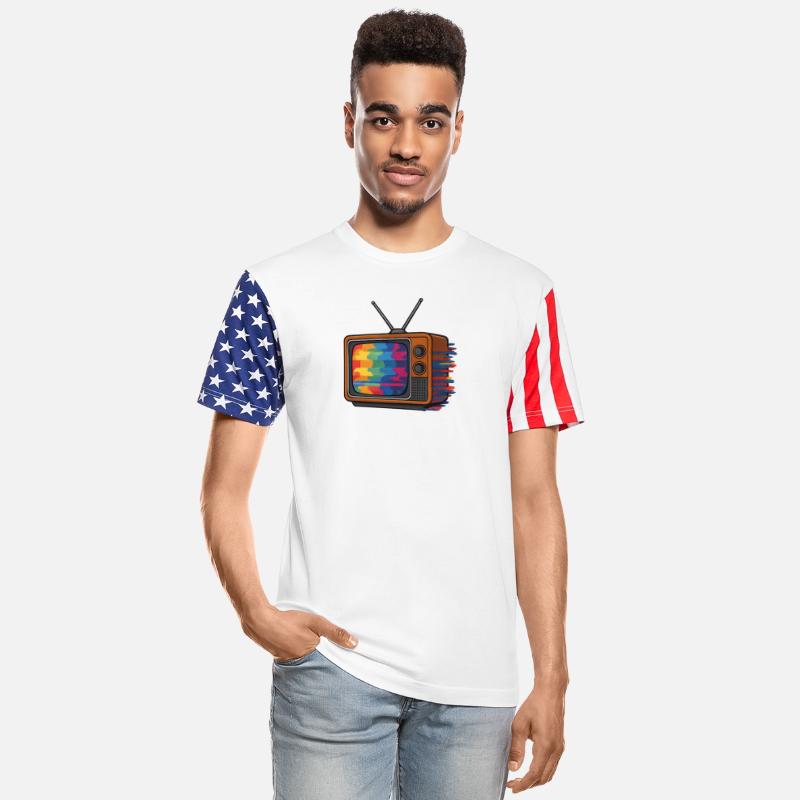 Retro TV with Color Distortion Pattern