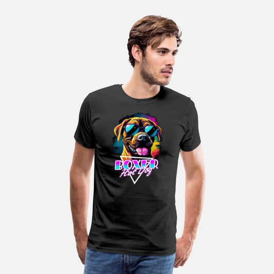 Retro Wave Boxer Hot Dog Shirt