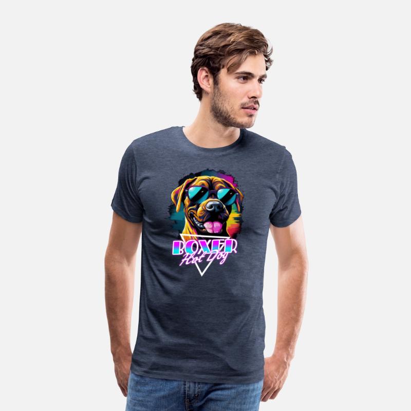 Retro Wave Boxer Hot Dog Shirt