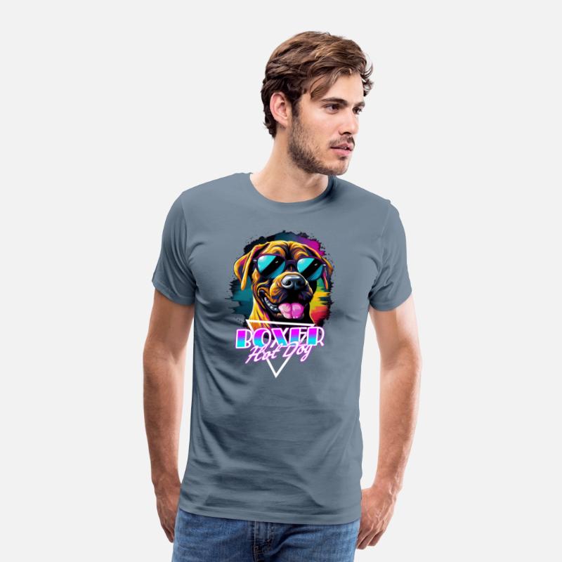 Retro Wave Boxer Hot Dog Shirt
