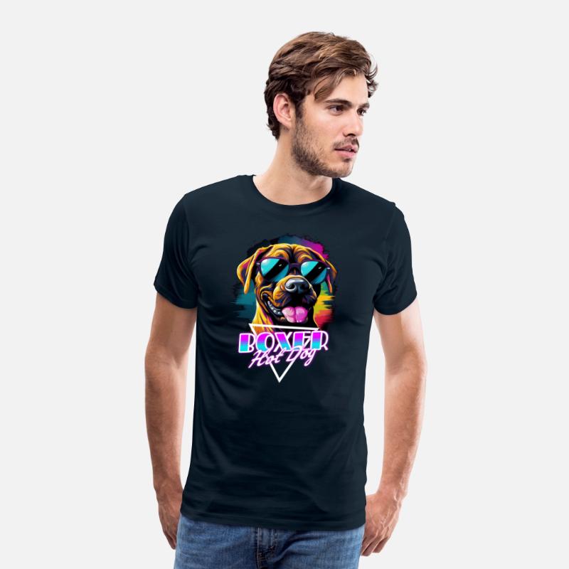 Retro Wave Boxer Hot Dog Shirt