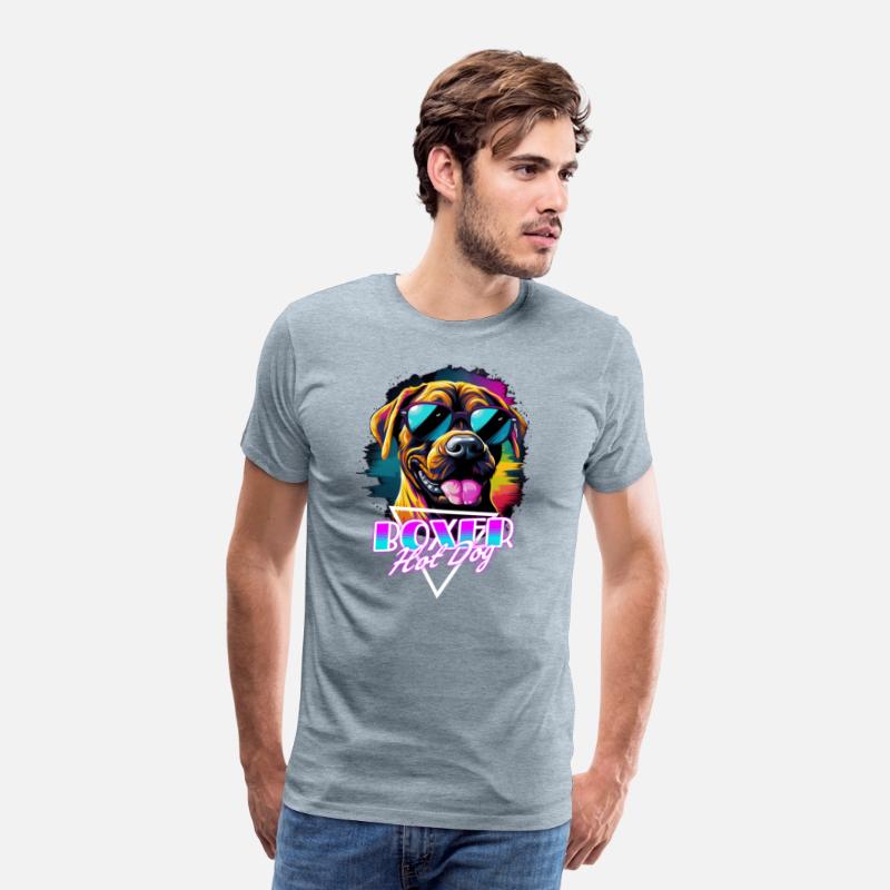 Retro Wave Boxer Hot Dog Shirt