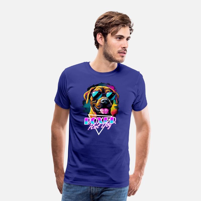 Retro Wave Boxer Hot Dog Shirt