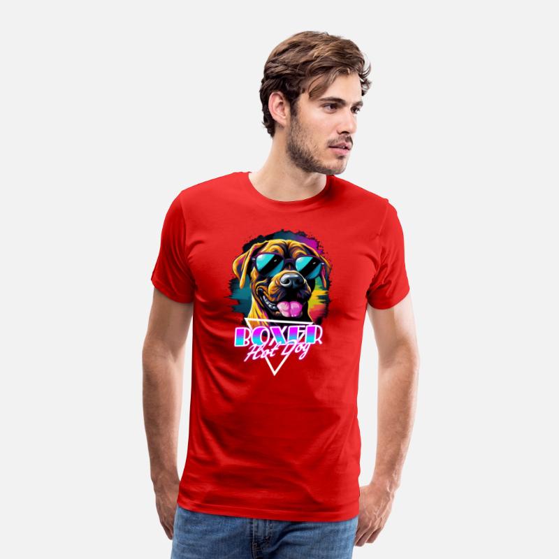 Retro Wave Boxer Hot Dog Shirt