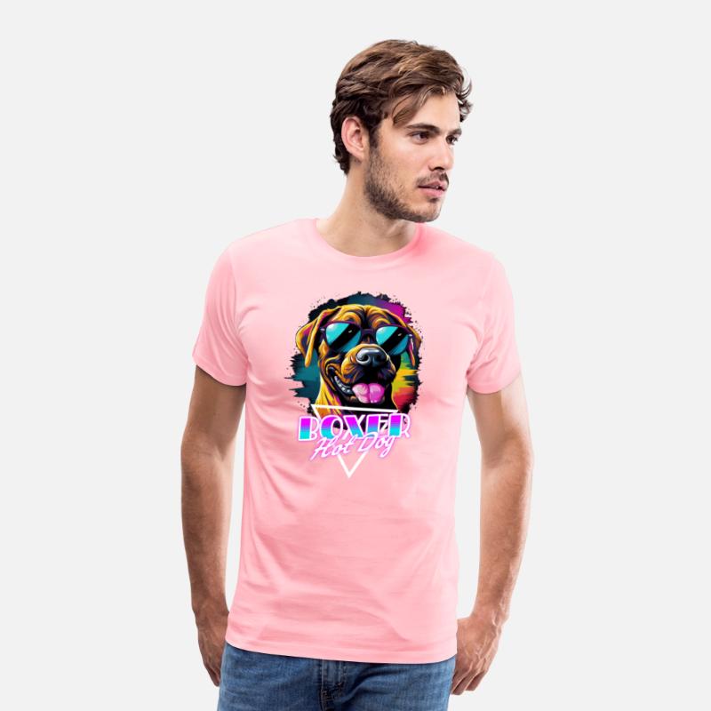 Retro Wave Boxer Hot Dog Shirt