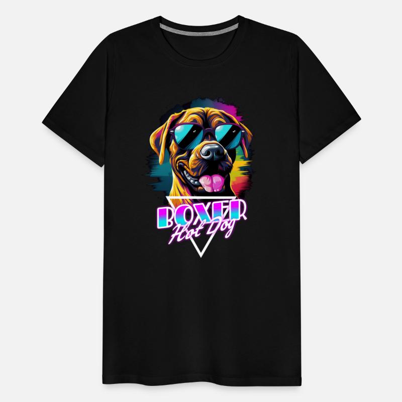 Retro Wave Boxer Hot Dog Shirt
