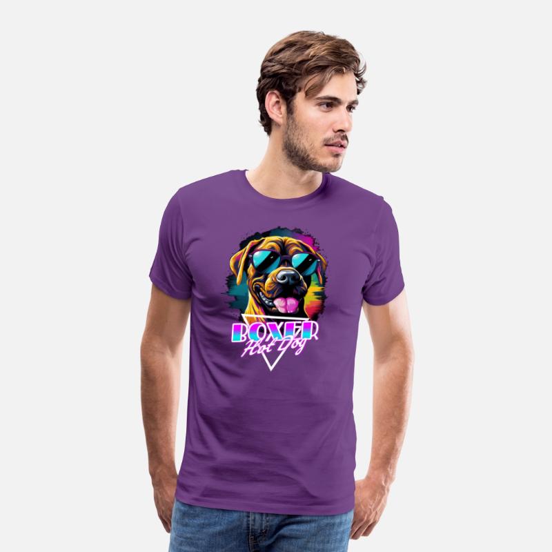 Retro Wave Boxer Hot Dog Shirt