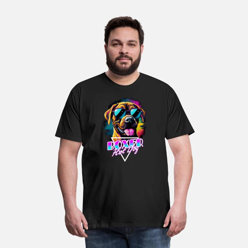 Retro Wave Boxer Hot Dog Shirt