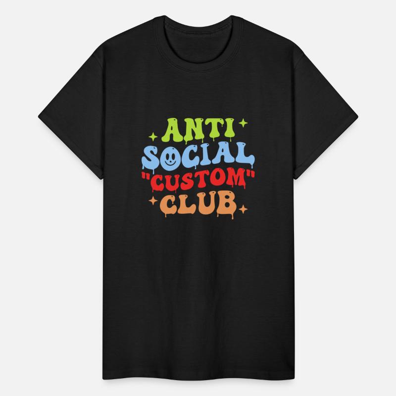 Retro Wavy Anti Custom Club For Dark Shirt