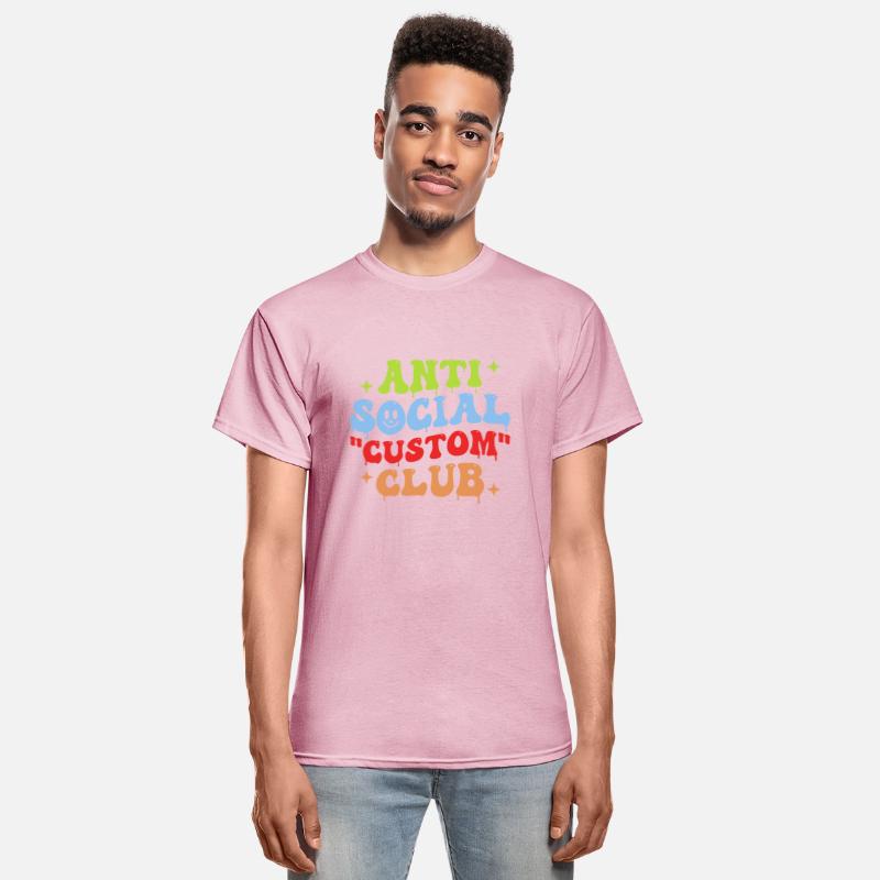 Retro Wavy Anti Custom Club For Dark Shirt