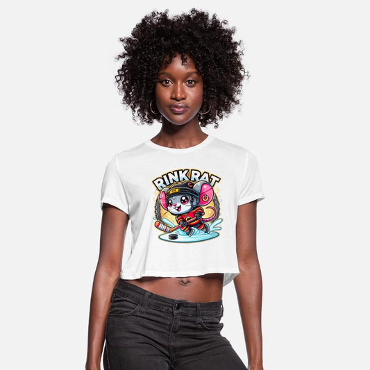 Rink Rat Funny Hockey Mouse Cartoon Design