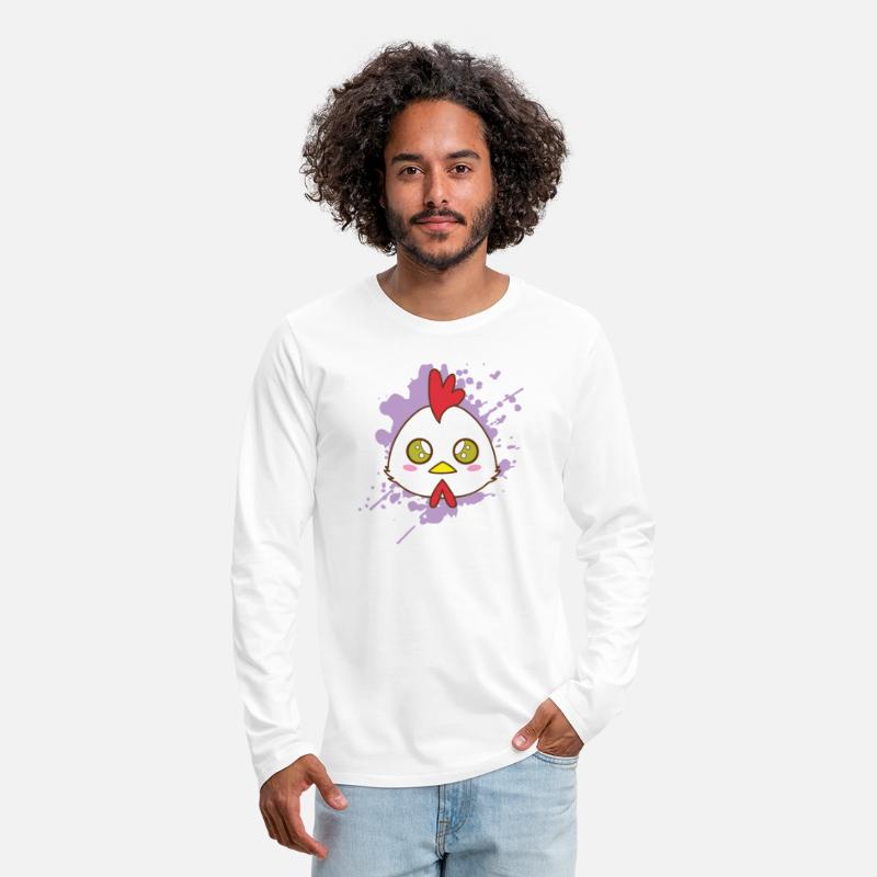 Rooster Chicken in japanese Kawaii Style Animal Ja