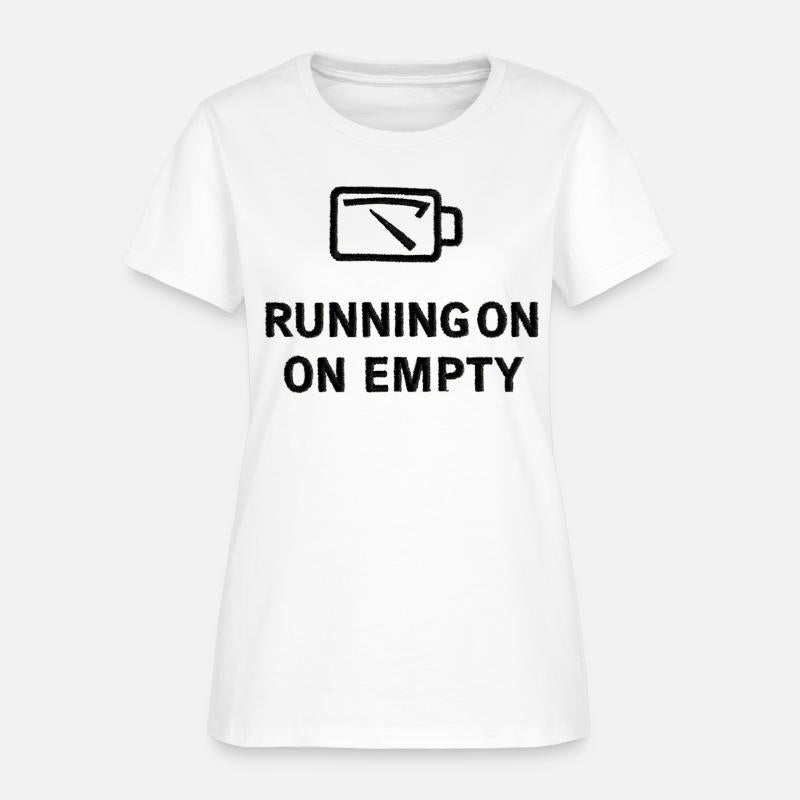 RUNNING ON EMPTY – Black Thread on Beige