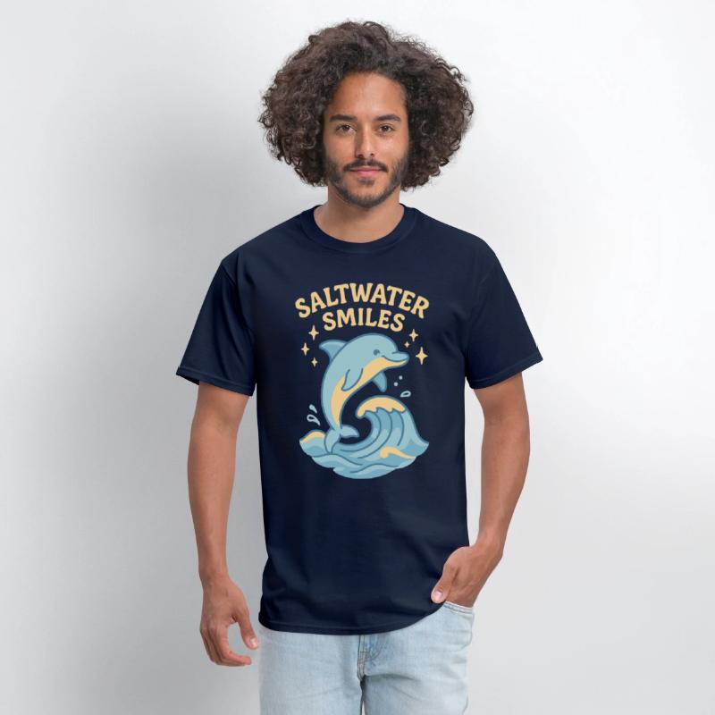 Saltwater Smiles | Cute Dolphin Wave Design