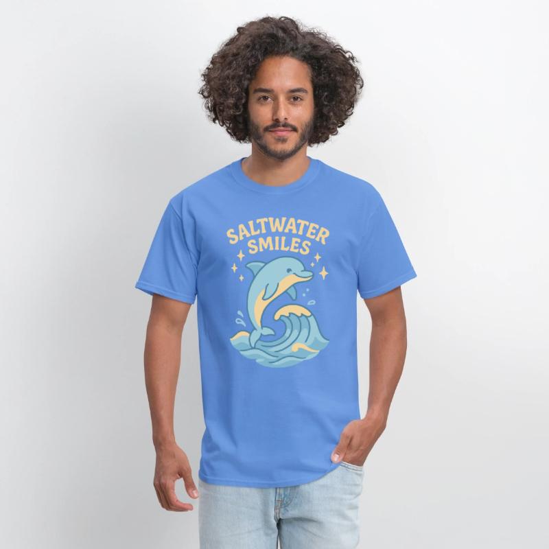 Saltwater Smiles | Cute Dolphin Wave Design