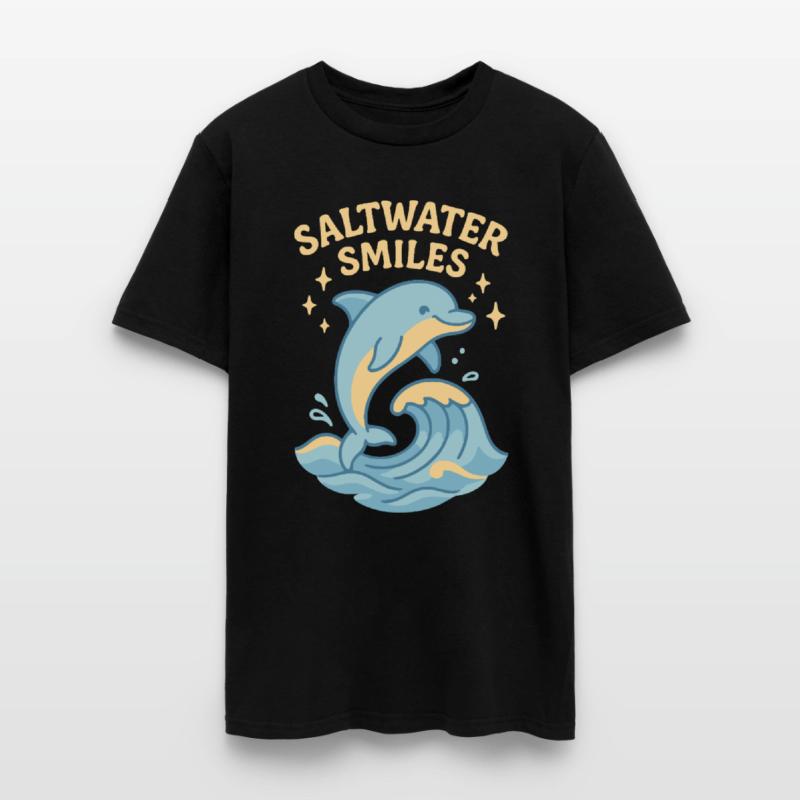 Saltwater Smiles | Cute Dolphin Wave Design