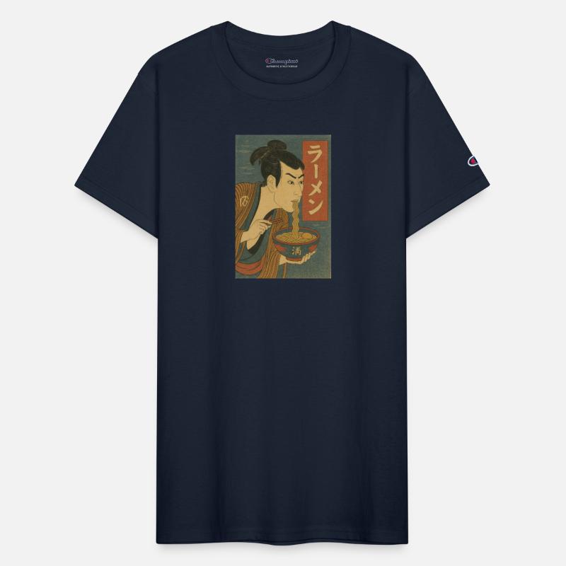 Samurai Eating Ramen | Ukiyo-e Ramen Art Japanese