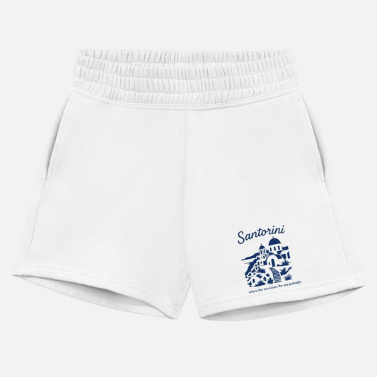 Santorini Sunset Silhouette Design