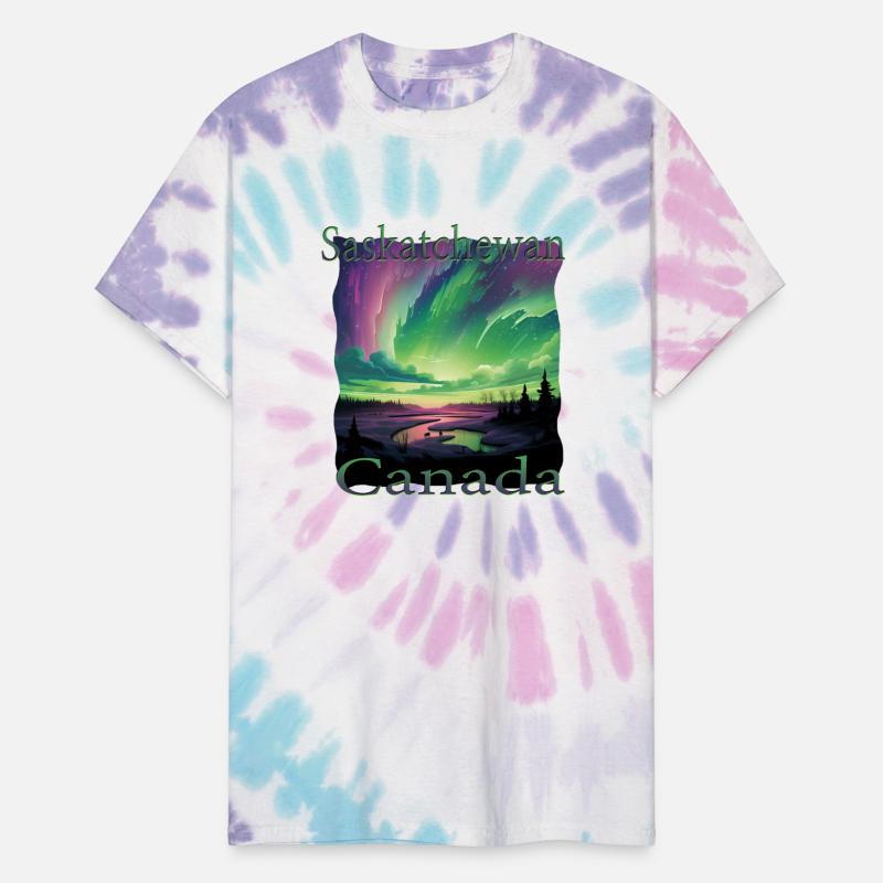 Saskatchewan Northern Lights in grunge style