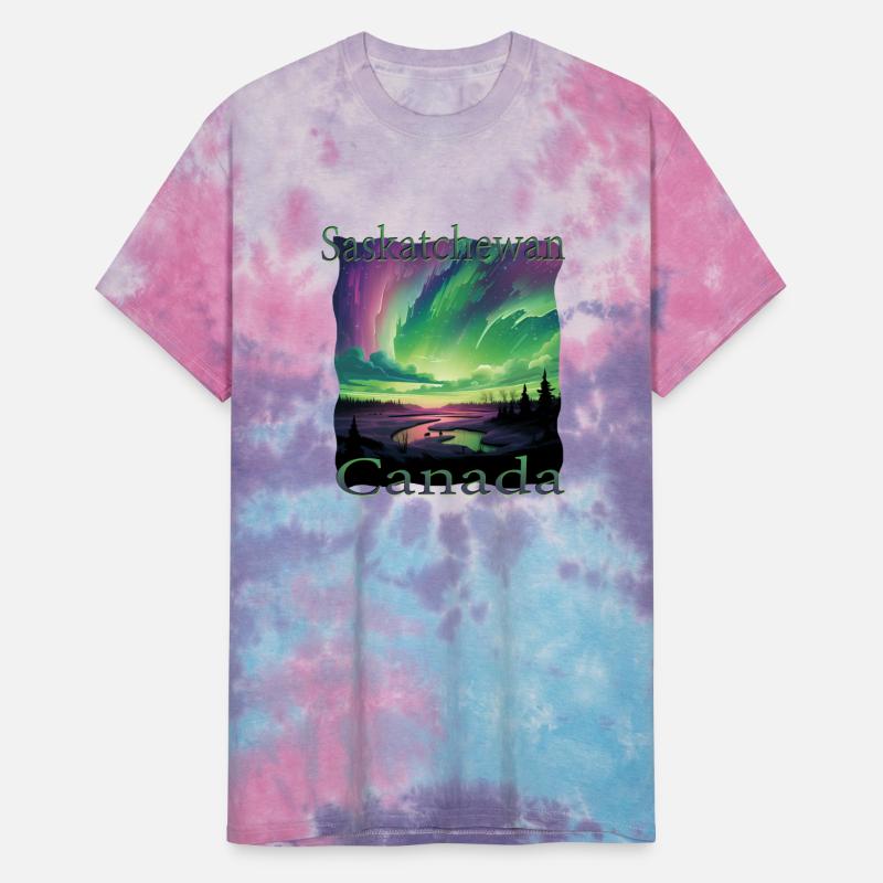 Saskatchewan Northern Lights in grunge style