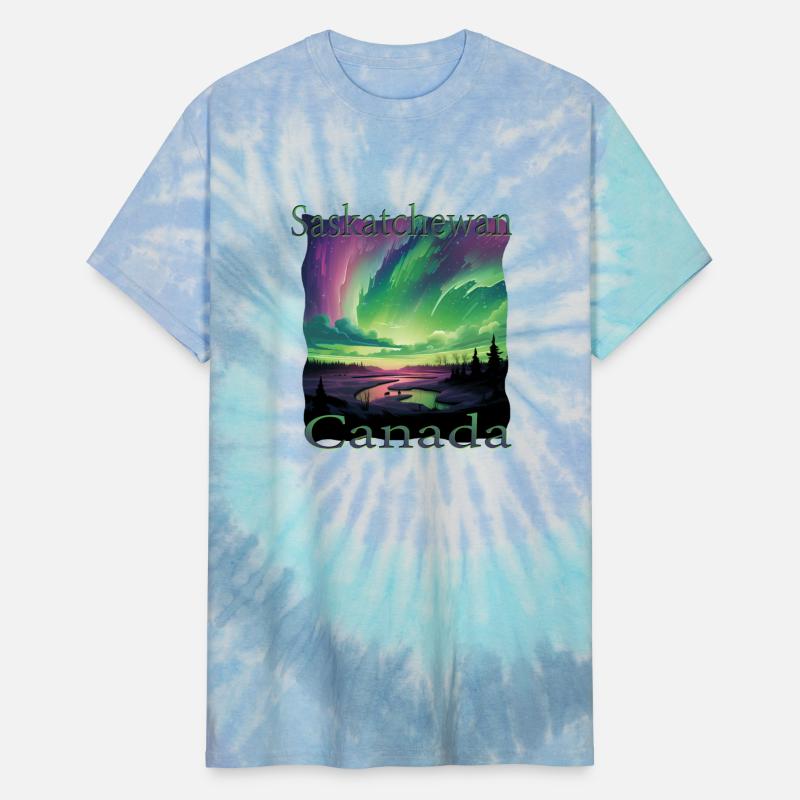 Saskatchewan Northern Lights in grunge style