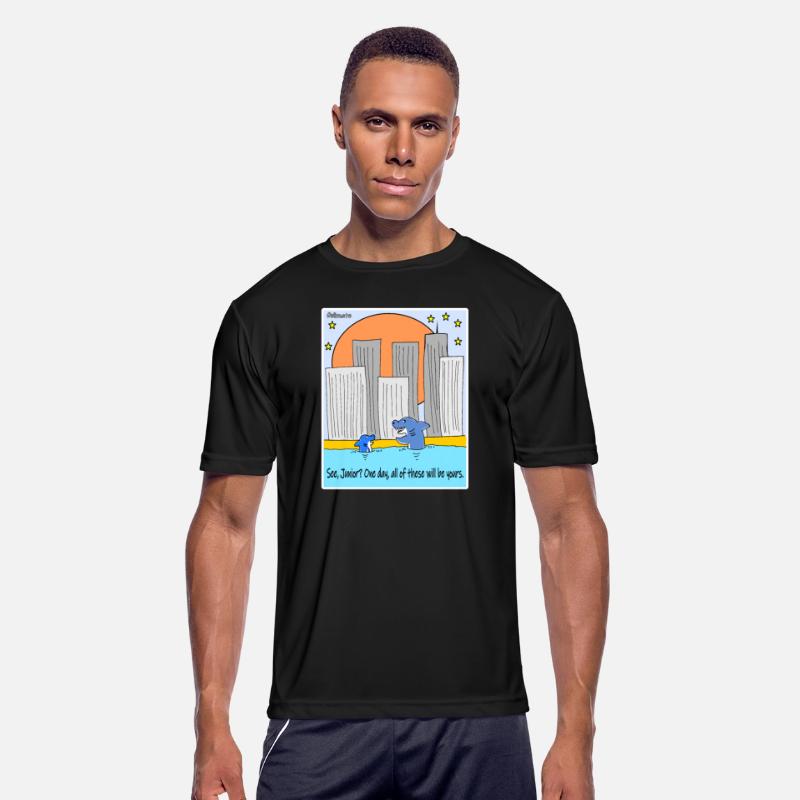 Shark Cartoon Satirical Climate Sketch Design