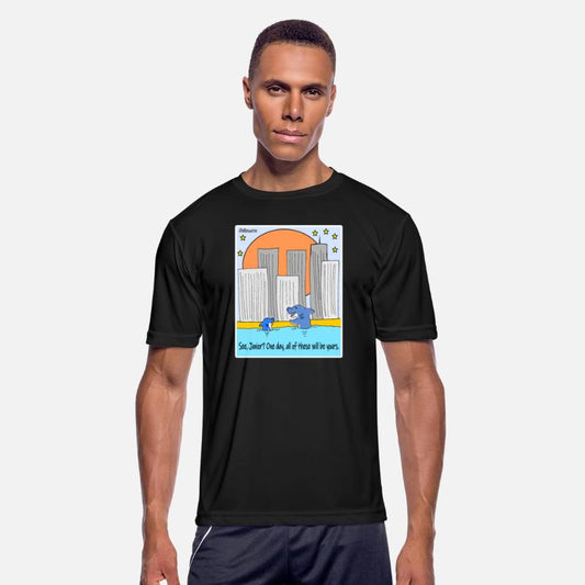 Shark Cartoon Satirical Climate Sketch Design