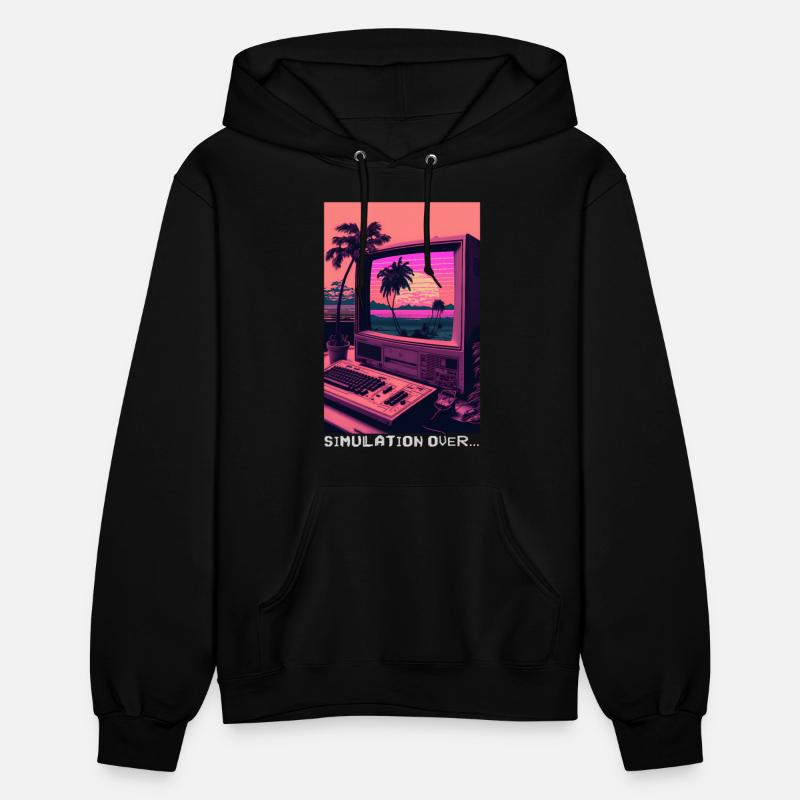 Simulation Over Retro Computer Monitor Vaporwave A