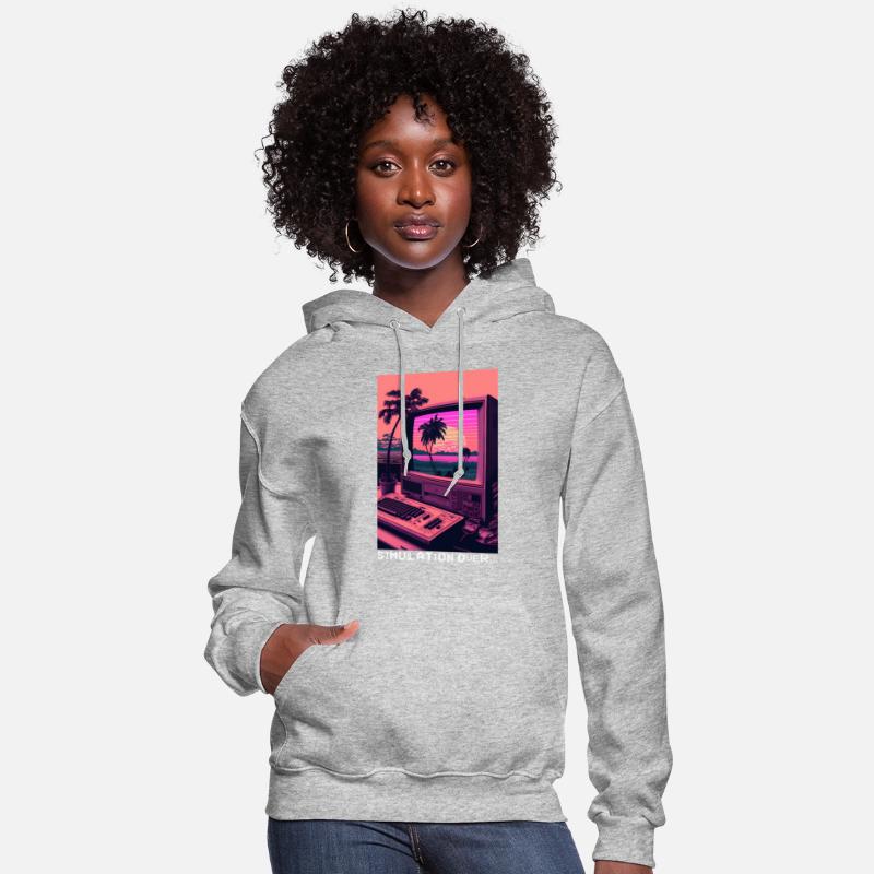 Simulation Over Retro Computer Monitor Vaporwave A