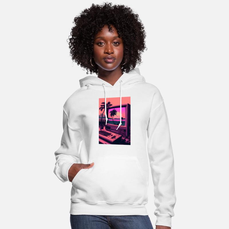 Simulation Over Retro Computer Monitor Vaporwave A