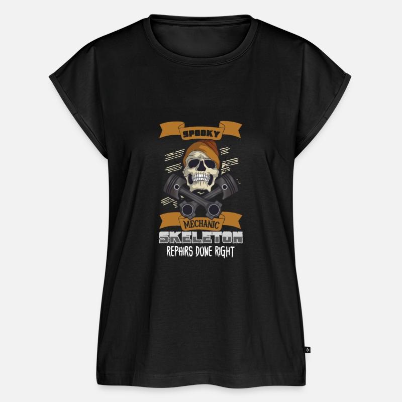 Skeleton Mechanic Horror Garage Funny Bones Spooky