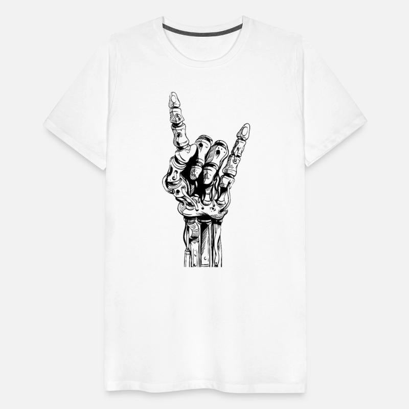 SKELETON ROCK GESTURE I Horned Hand Tshirt
