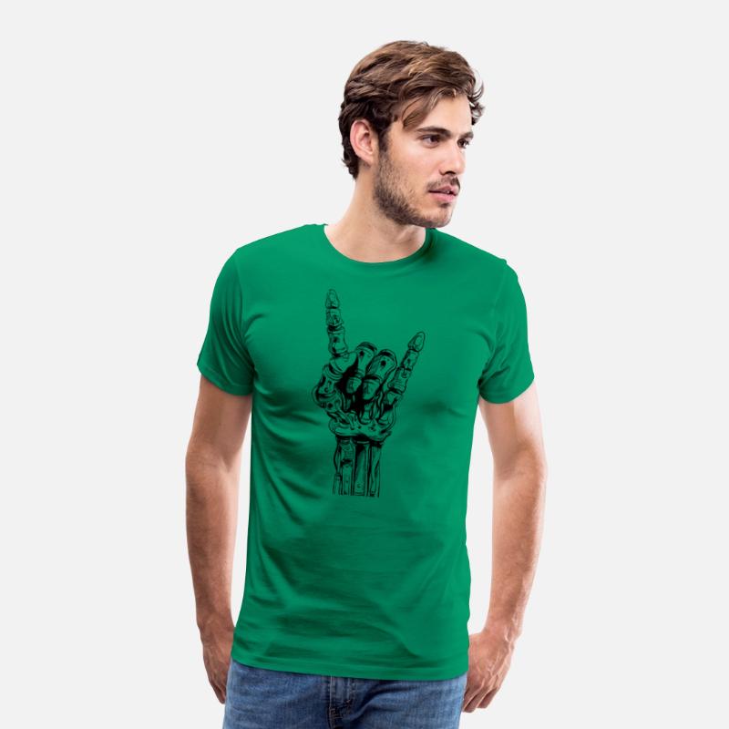 SKELETON ROCK GESTURE I Horned Hand Tshirt