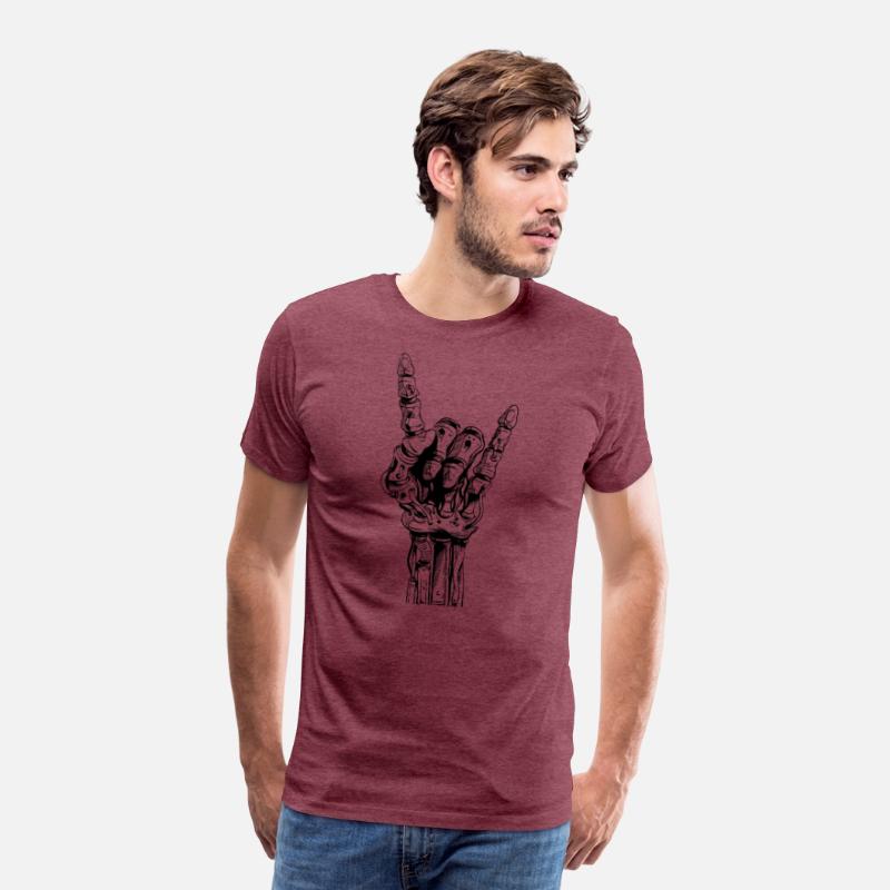 SKELETON ROCK GESTURE I Horned Hand Tshirt