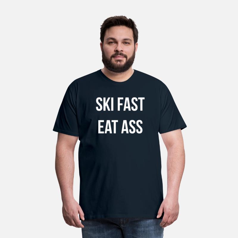 Ski Fast Eat Ass Humor Joke Skier