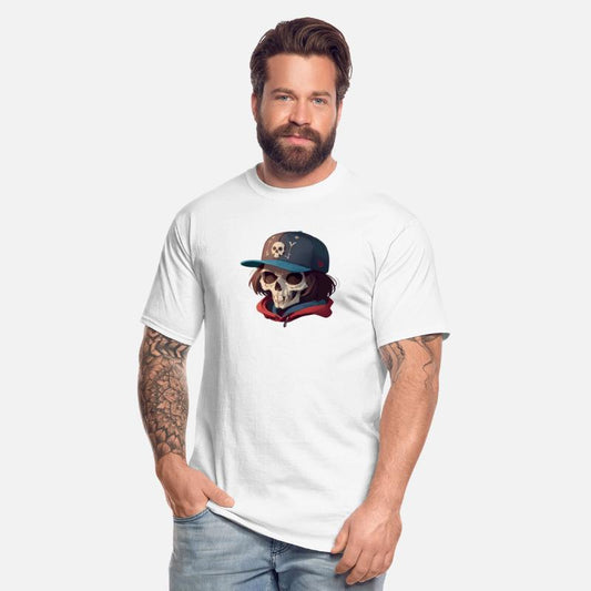 Skull with Long Hair